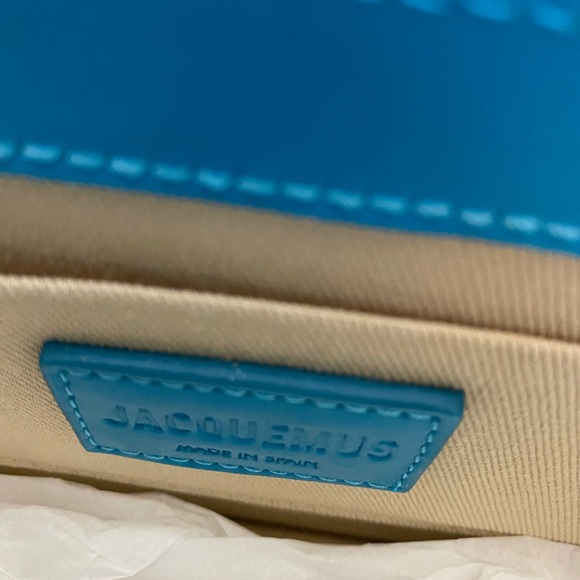 Jacquemus Le Grand Rond (LARGE ROUND) Blue Leather Bag NWT & Authentic - Picture 14 of 17